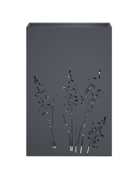 Vaso da giardino Antracite 50 x 30 x 75 cm
