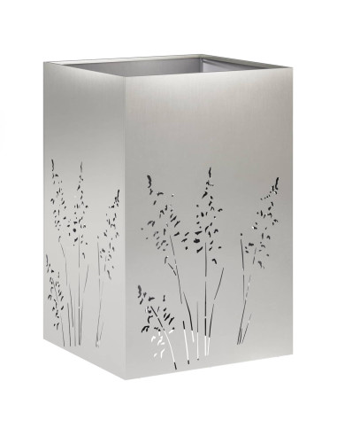 Vaso da giardino 2 pz Argento 50 x 50 x 75 cm Acciaio Inox