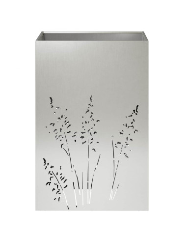 Vaso da giardino 2 pz Argento 50 x 50 x 75 cm Acciaio Inox