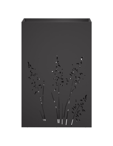 Vaso da giardino 2 pz Nero 50 x 30 x 75 cm