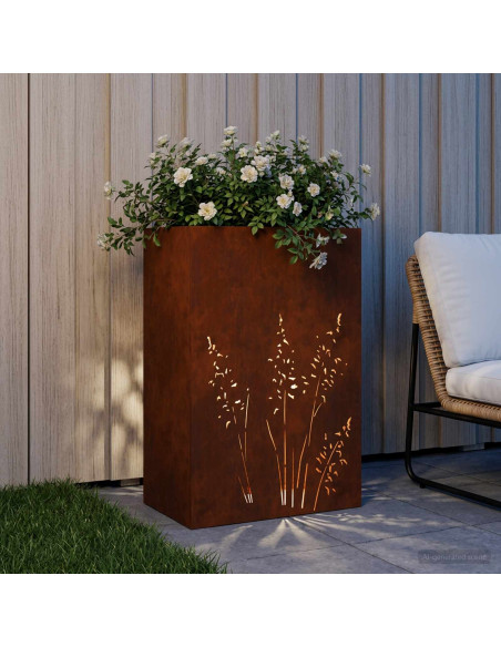 Vaso da giardino Ruggine 50 x 30 x 75 cm Acciaio Corten