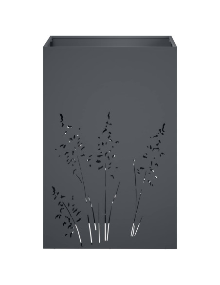 Vaso da giardino 2 pz Antracite 50 x 50 x 75 cm