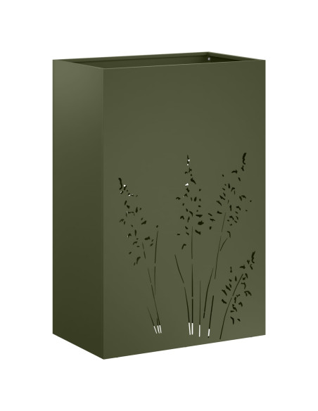 Vaso da giardino 2 pz Verde Oliva 50 x 30 x 75 cm