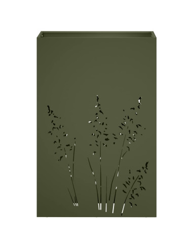 Vaso da giardino 2 pz Verde Oliva 50 x 30 x 75 cm