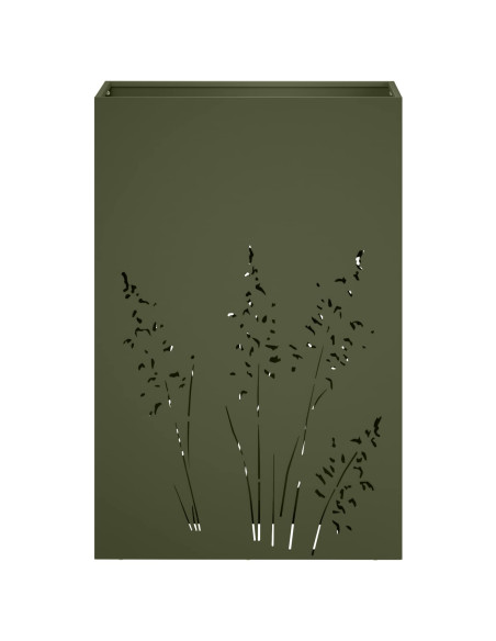 Vaso da giardino 2 pz Verde Oliva 50 x 30 x 75 cm