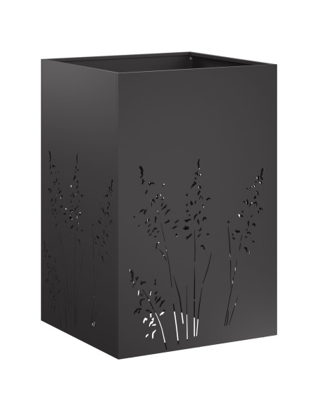 Vaso da giardino 2 pz Nero 50 x 50 x 75 cm