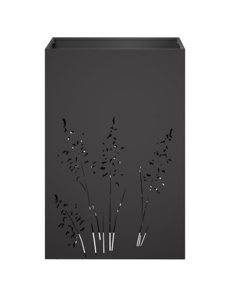 Vaso da giardino 2 pz Nero 50 x 50 x 75 cm
