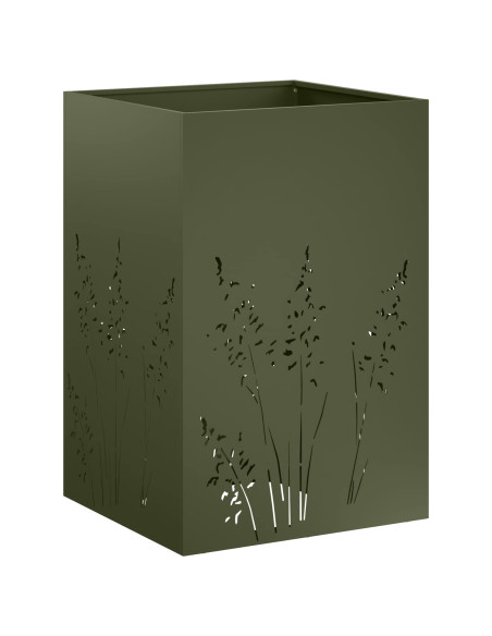 Vaso da giardino 2 pz Verde Oliva 50 x 50 x 75 cm