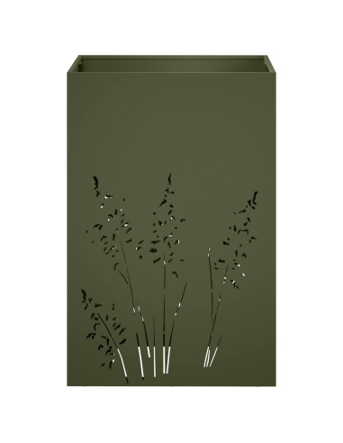 Vaso da giardino 2 pz Verde Oliva 50 x 50 x 75 cm