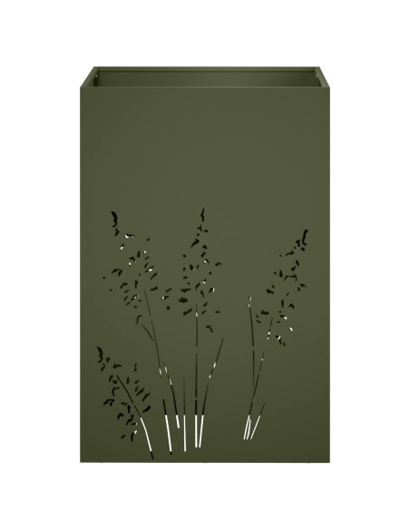 Vaso da giardino 2 pz Verde Oliva 50 x 50 x 75 cm
