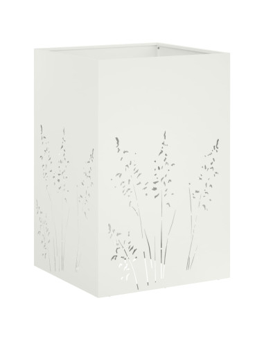 Vaso da giardino 2 pz Bianco 50 x 50 x 75 cm