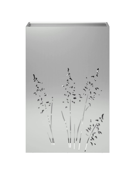 Vaso da giardino Argento 50 x 30 x 75 cm Acciaio zincato