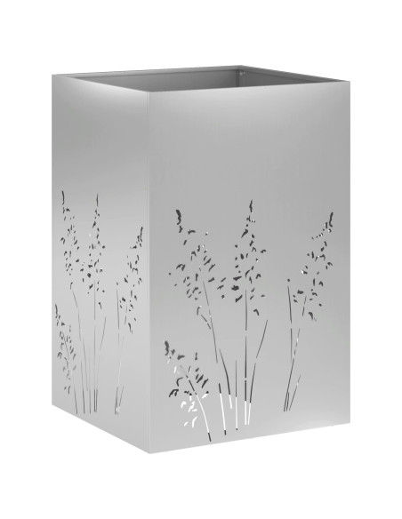 Vaso da giardino Argento 50 x 50 x 75 cm Acciaio zincato