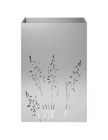 Vaso da giardino Argento 50 x 50 x 75 cm Acciaio zincato