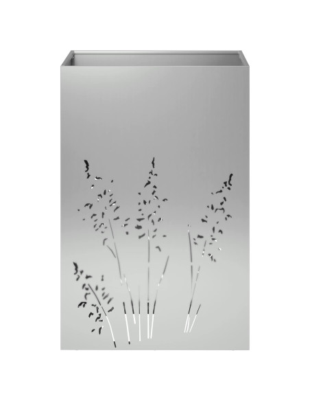 Vaso da giardino Argento 50 x 50 x 75 cm Acciaio zincato