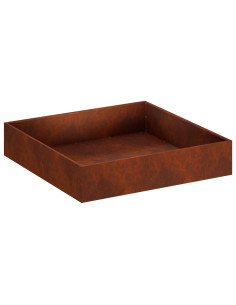 Vaso da giardino Ruggine 100 x 100 x 20 cm Acciaio Corten 2