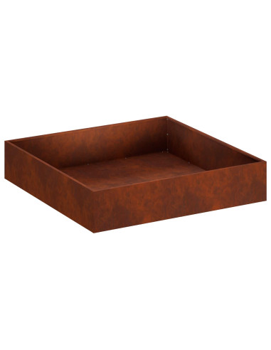 Vaso da giardino Ruggine 100 x 100 x 20 cm Acciaio Corten