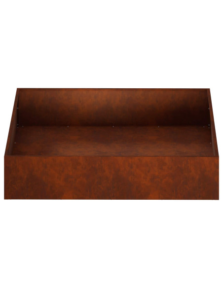 Vaso da giardino Ruggine 100 x 100 x 20 cm Acciaio Corten