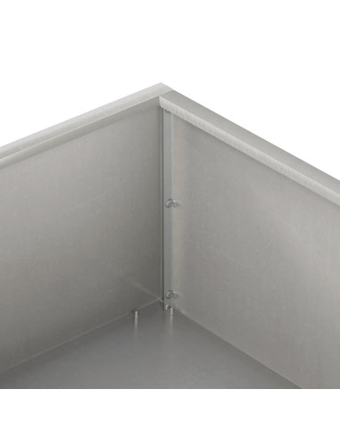 Vaso da giardino Argento 100 x 100 x 20 cm Acciaio Inox