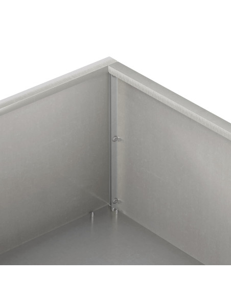 Vaso da giardino Argento 100 x 100 x 20 cm Acciaio Inox