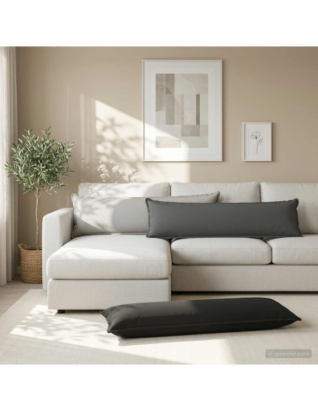 Federa 2 pz HOUTEN Grigio 40 x 145 cm Poliestere