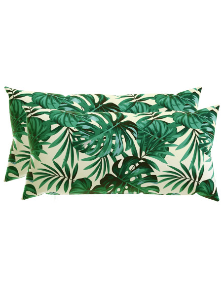 Federa 2 pcs HEERLEN Motivo a Foglie 40 x 70 cm Poliestere