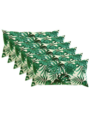 Federa 6 pcs HEERLEN Motivo a Foglie 40 x 70 cm Poliestere
