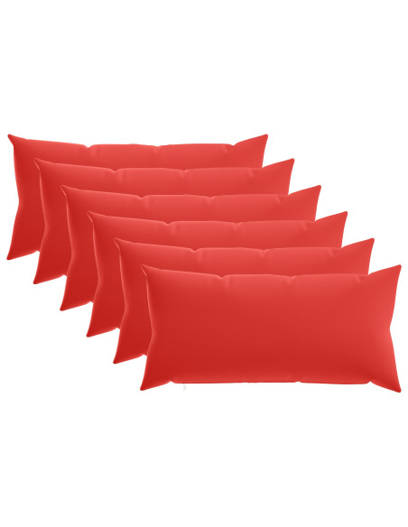 Federa 6 pcs HEERLEN Rosso 40 x 70 cm Poliestere
