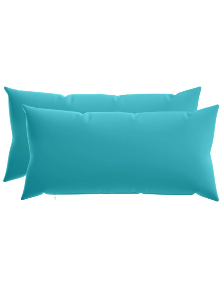 Federa 2 pcs HEERLEN Turchese 40 x 70 cm Poliestere