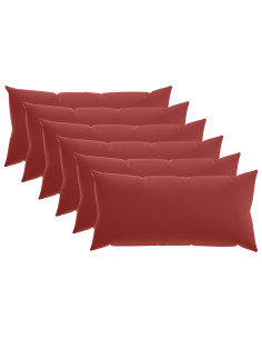 Federa 6 pcs HEERLEN Rosso Vino 40 x 70 cm Poliestere