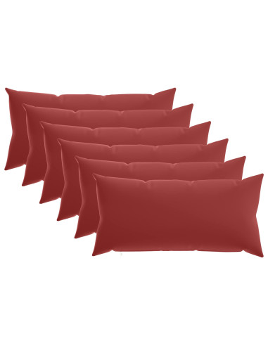Federa 6 pcs HEERLEN Rosso Vino 40 x 70 cm Poliestere