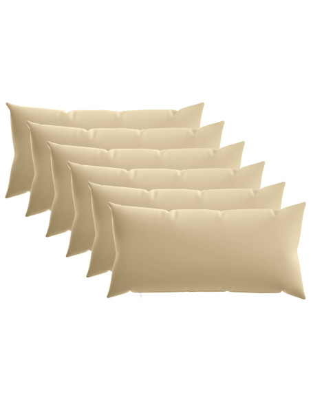 Federa 6 pcs HEERLEN Beige 40 x 80 cm Poliestere