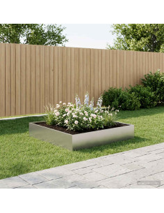 Vaso da giardino Argento 100 x 100 x 20 cm Acciaio zincato