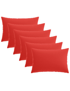 Federa 6 pcs HEERLEN Rosso 40 x 60 cm Poliestere