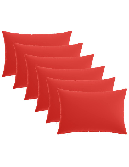 Federa 6 pcs HEERLEN Rosso 40 x 60 cm Poliestere