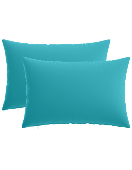 Federa 2 pcs HEERLEN Turchese 40 x 60 cm Poliestere