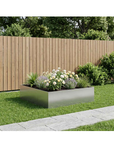 Vaso da giardino Argento 100 x 100 x 30 cm Acciaio zincato