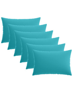 Federa 6 pcs HEERLEN Turchese 40 x 60 cm Poliestere