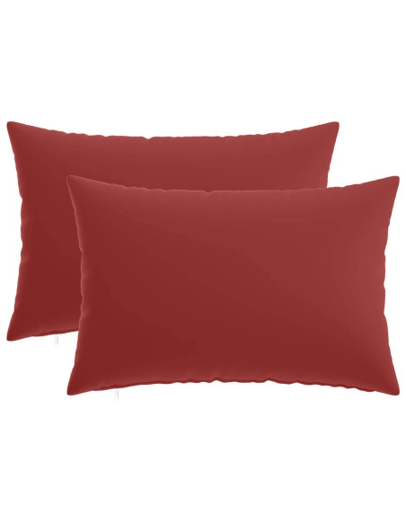 Federa 2 pcs HEERLEN Rosso Vino 40 x 60 cm Poliestere
