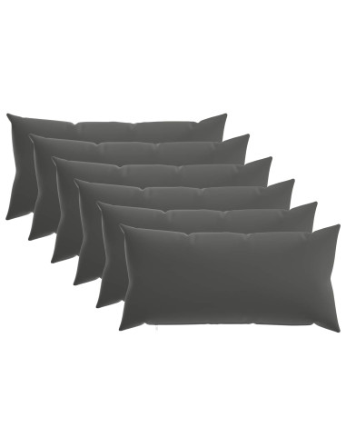 Federa 6 pcs HEERLEN Antracite 40 x 70 cm Poliestere