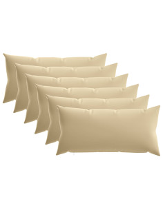 Federa 6 pcs HEERLEN Beige 40 x 70 cm Poliestere