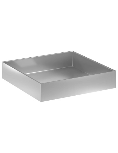 Vaso da giardino Argento 100 x 100 x 20 cm Acciaio zincato