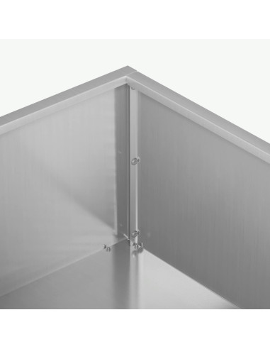 Vaso da giardino Argento 100 x 100 x 20 cm Acciaio zincato
