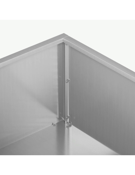 Vaso da giardino Argento 100 x 100 x 20 cm Acciaio zincato