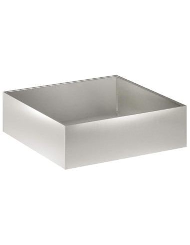 Vaso da giardino Argento 100 x 100 x 30 cm Acciaio Inox