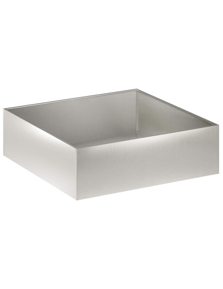Vaso da giardino Argento 100 x 100 x 30 cm Acciaio Inox