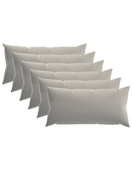 Federa 6 pcs HEERLEN Grigio 40 x 70 cm Poliestere