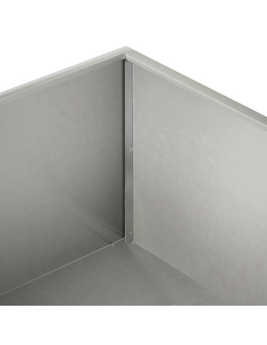 Vaso da giardino Argento 100 x 100 x 30 cm Acciaio Inox