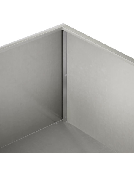 Vaso da giardino Argento 100 x 100 x 30 cm Acciaio Inox