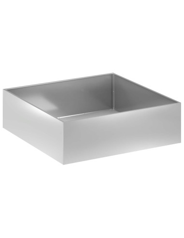 Vaso da giardino Argento 100 x 100 x 30 cm Acciaio zincato